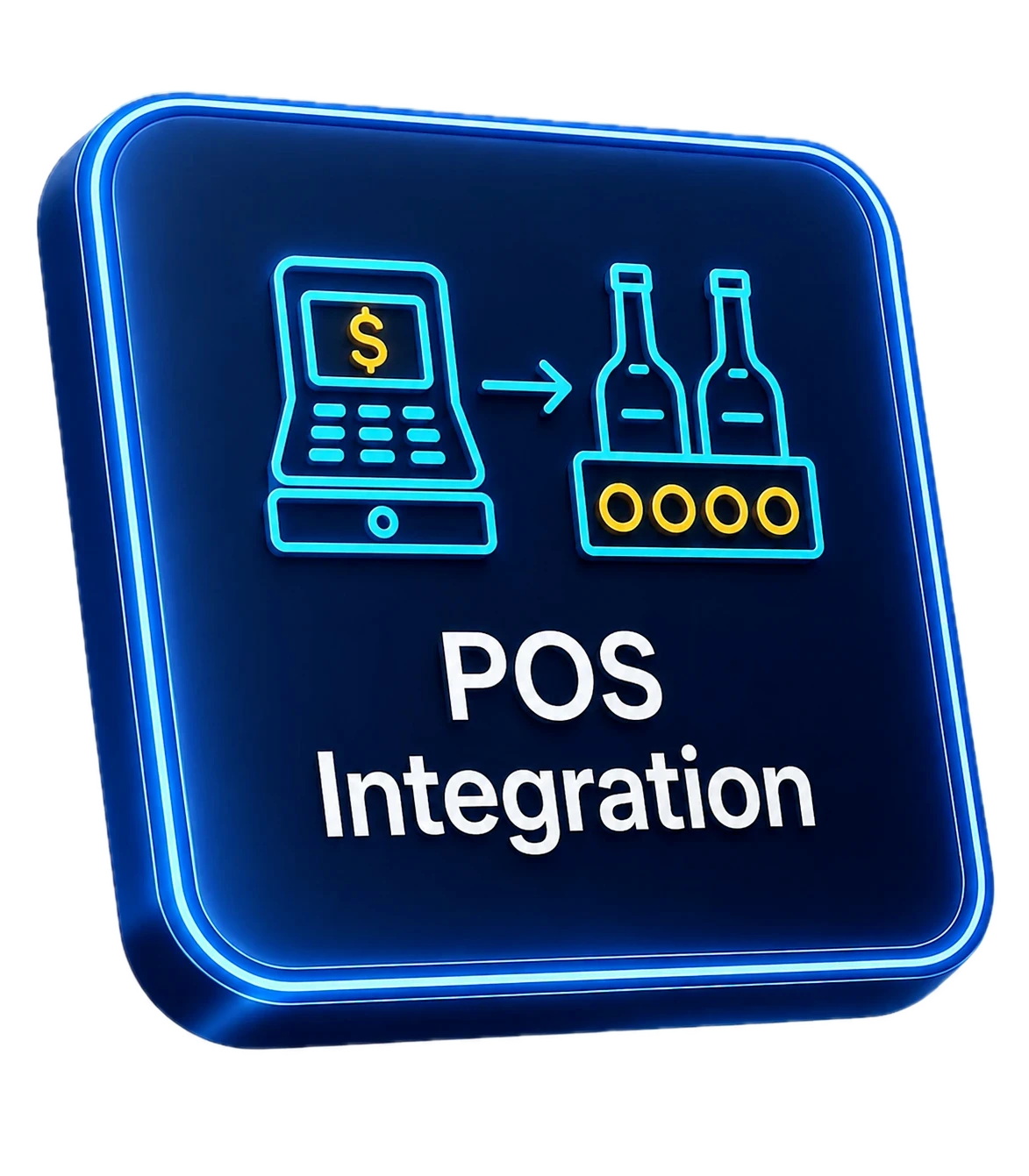 POS Integration icon card with a terminal syncing to live inventory